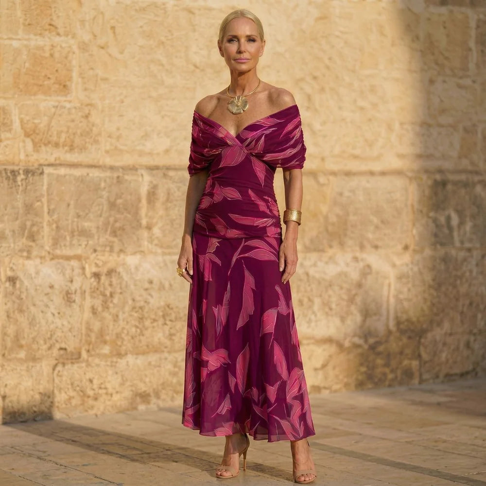 Celeste - Abito "Foglia" Elegante