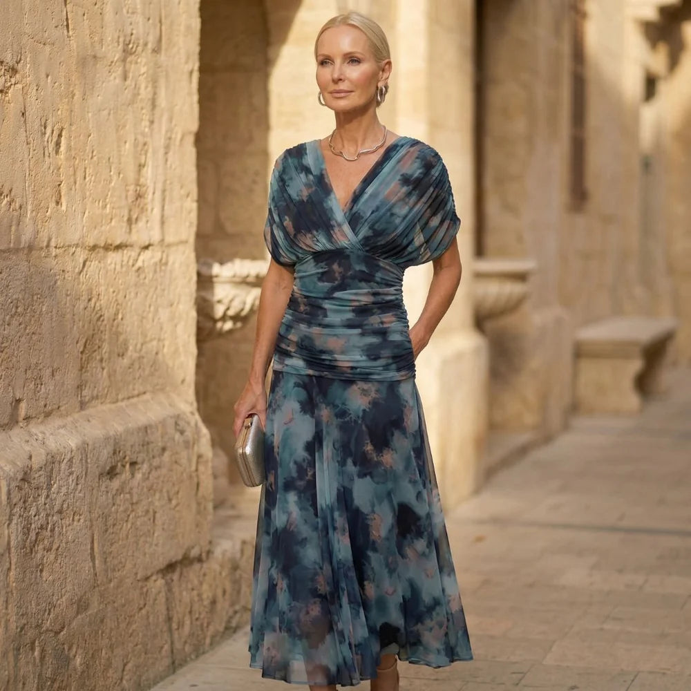 Luna- Abito blu elegante