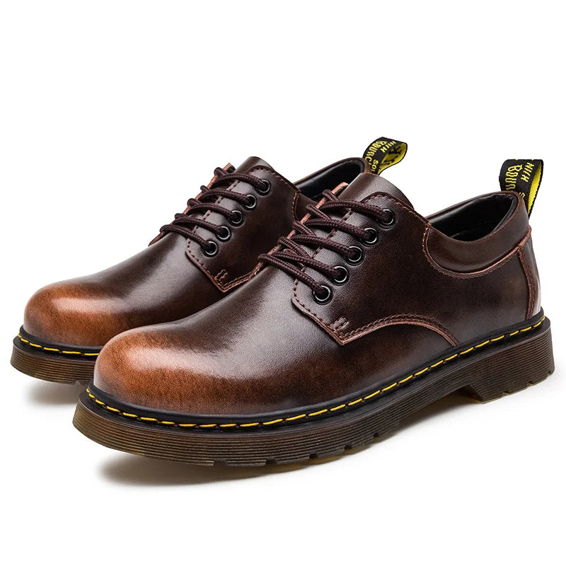 Grayson - Stivali stringati Oxford da uomo in pelle elegante – comodi stivaletti classici alla caviglia