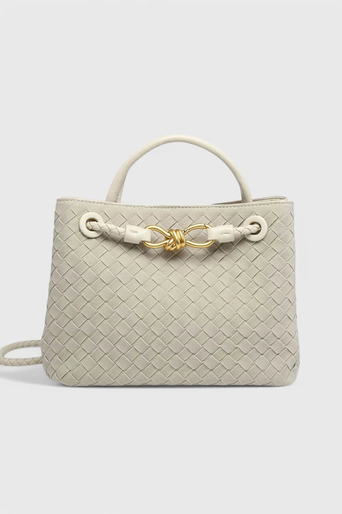 Borsa da donna in pelle intrecciata Lu – una borsa a mano elegante, grande e moderna
