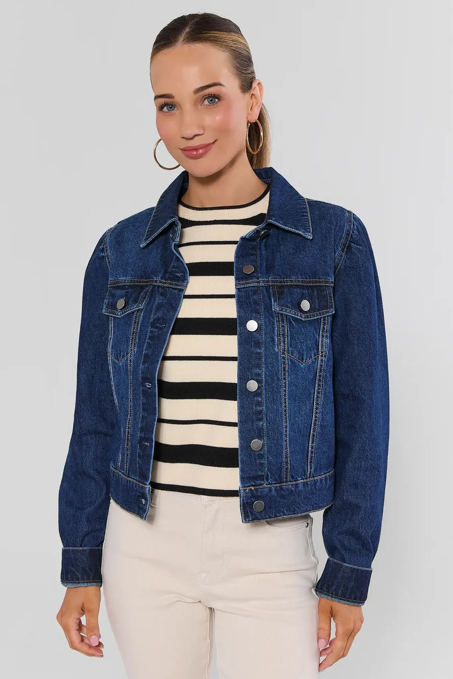 Roxanna- Giacca di Jeans Lavaggio Scuro
