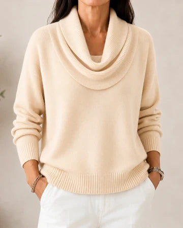 Maglione morbido con scollo ad anello