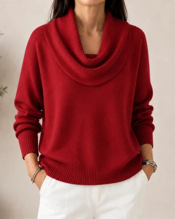 Maglione morbido con scollo ad anello