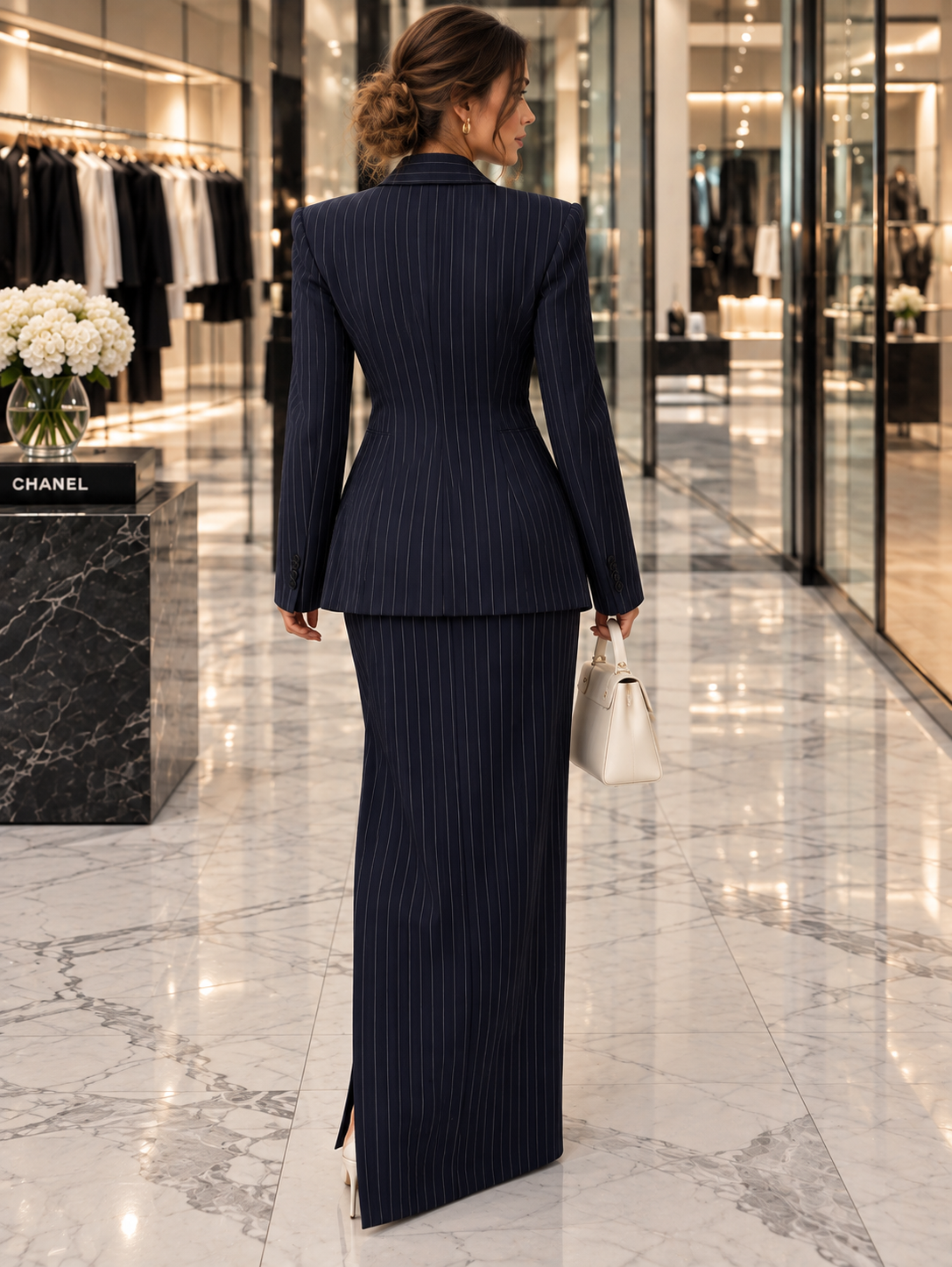 Completo gessato elegante