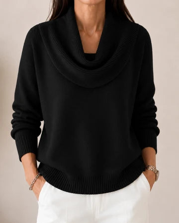 Maglione morbido con scollo ad anello