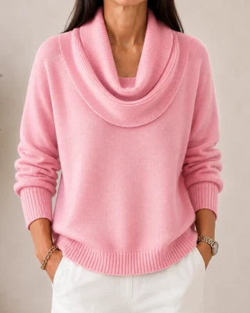Maglione morbido con scollo ad anello