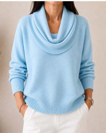 Maglione morbido con scollo ad anello