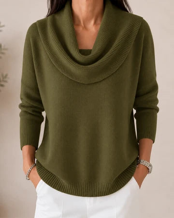 Maglione morbido con scollo ad anello
