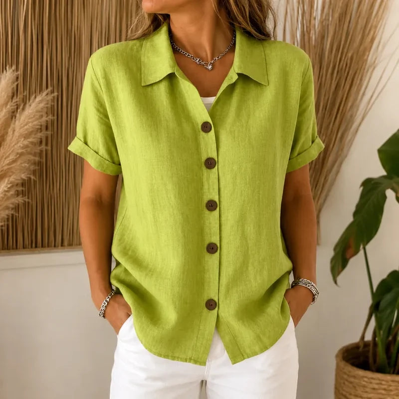 Emma - Camicia da donna a maniche corte relaxed fit