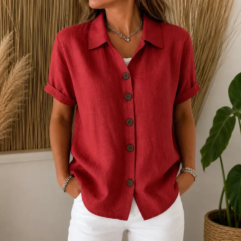 Emma - Camicia da donna a maniche corte relaxed fit