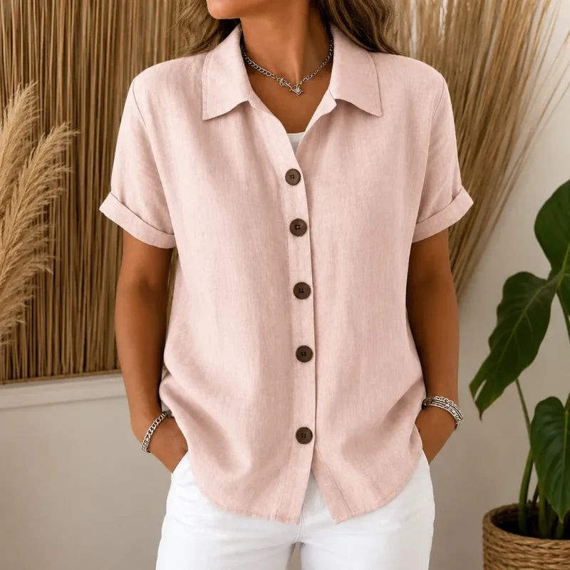 Emma - Camicia da donna a maniche corte relaxed fit