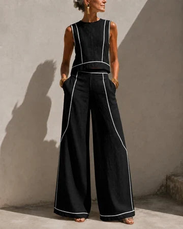 Azure - Un elegante completo con pantaloni a gamba larga