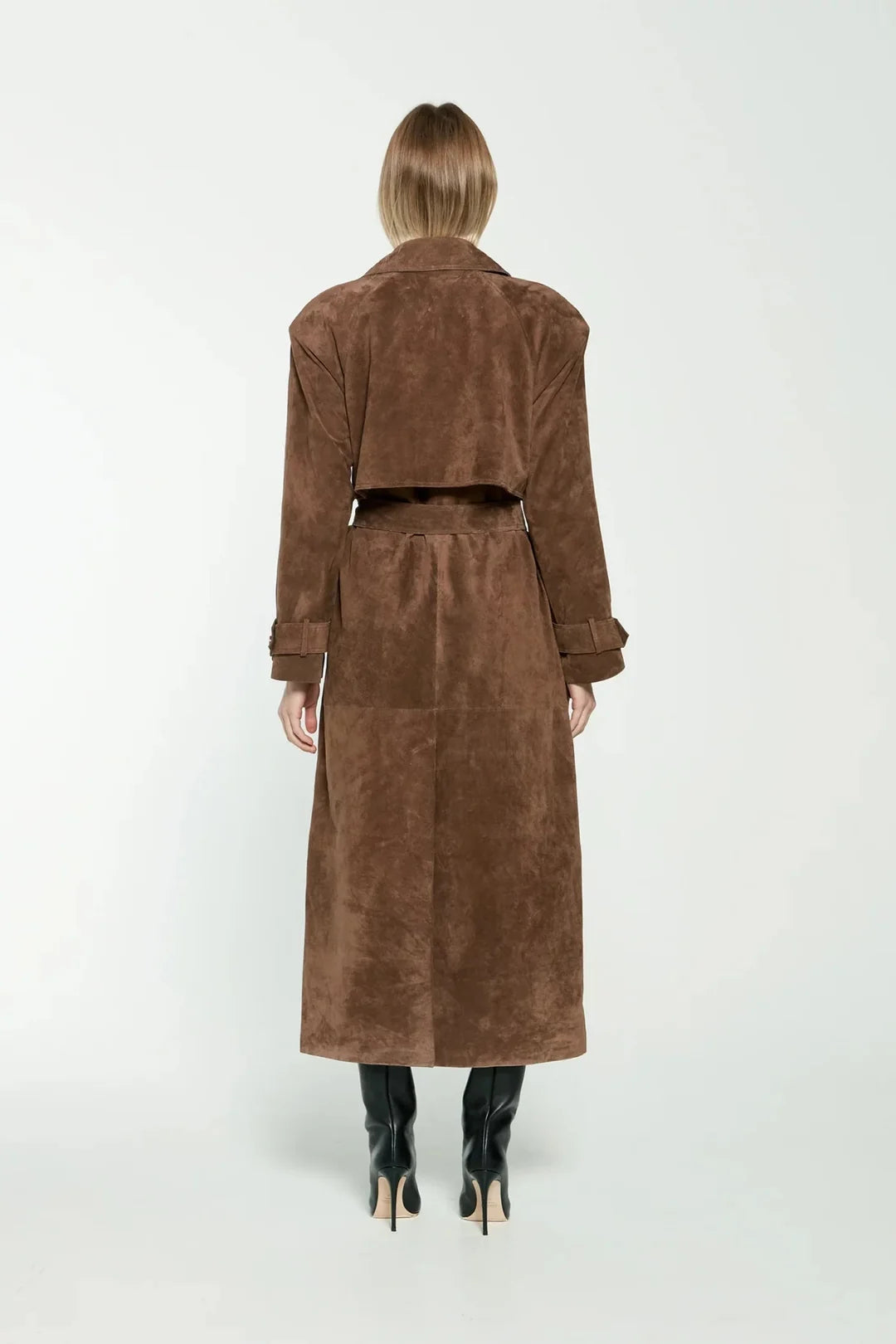 Cappotto lungo in camoscio