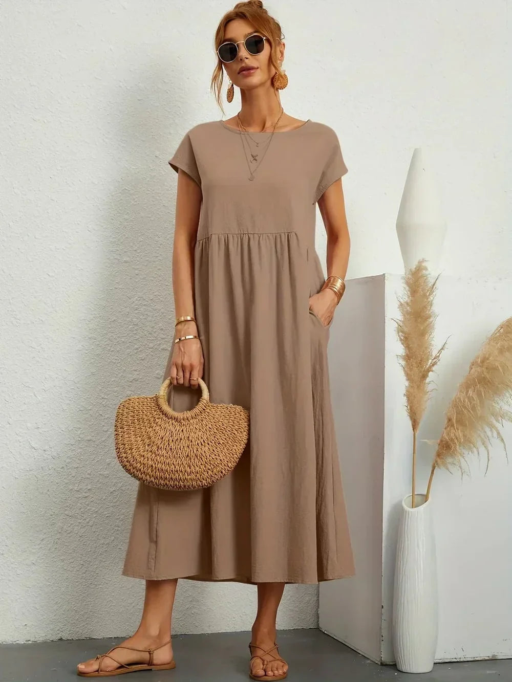 Chloe - Abito midi fluente dall'eleganza intramontabile