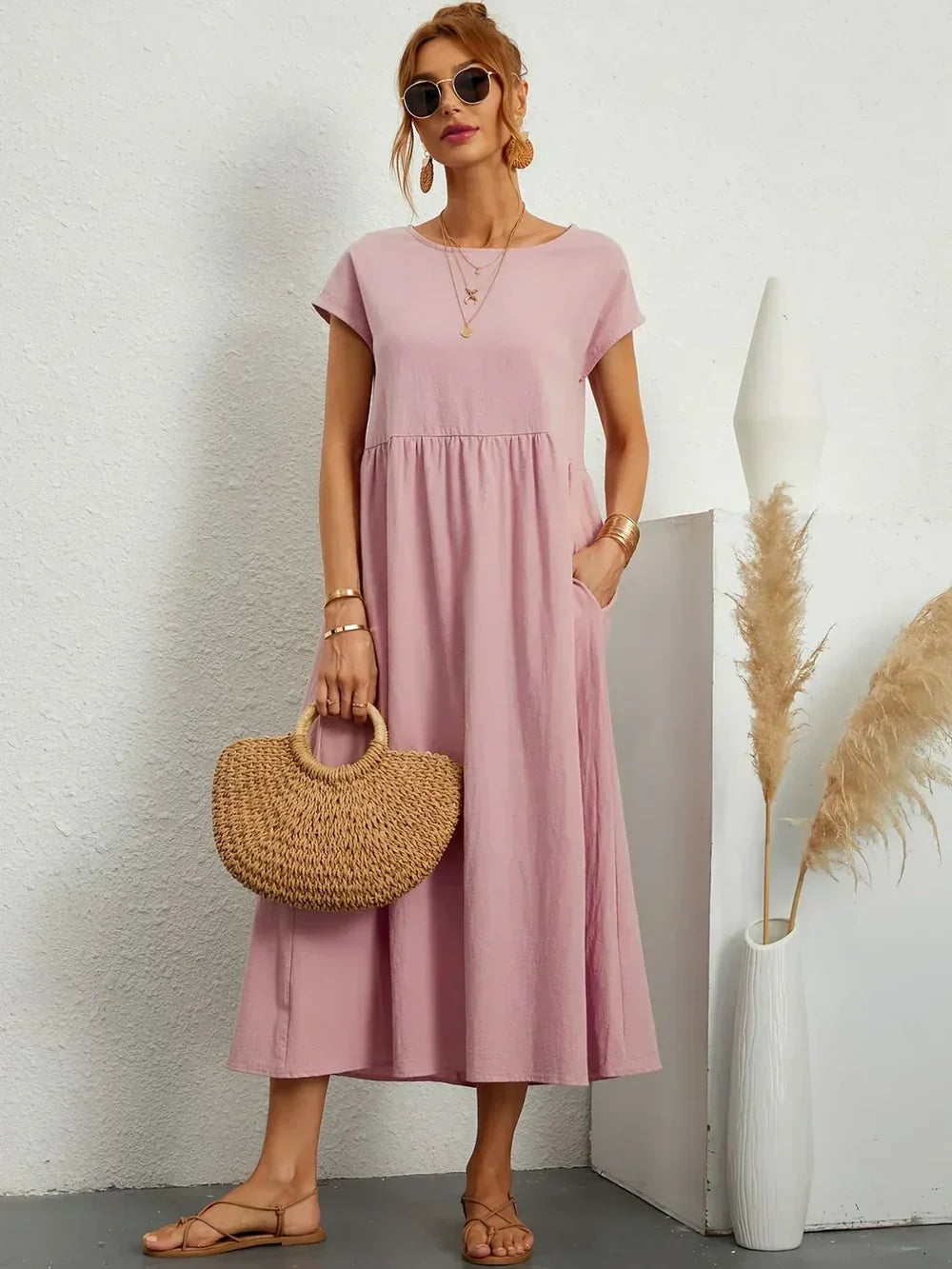 Chloe - Abito midi fluente dall'eleganza intramontabile