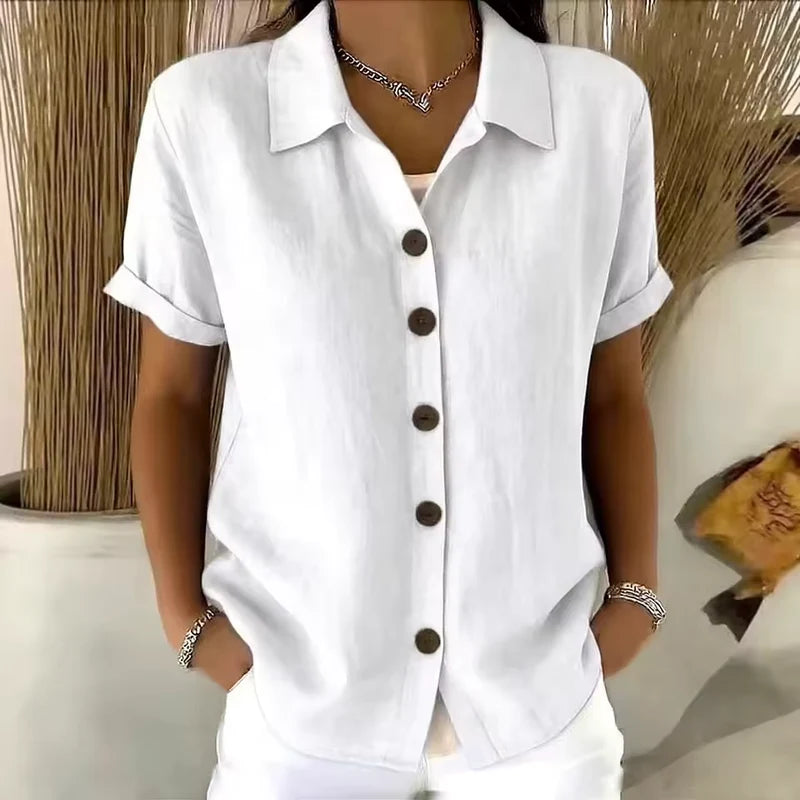 Emma - Camicia da donna a maniche corte relaxed fit