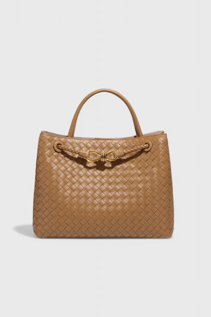 Borsa da donna in pelle intrecciata Lu – una borsa a mano elegante, grande e moderna