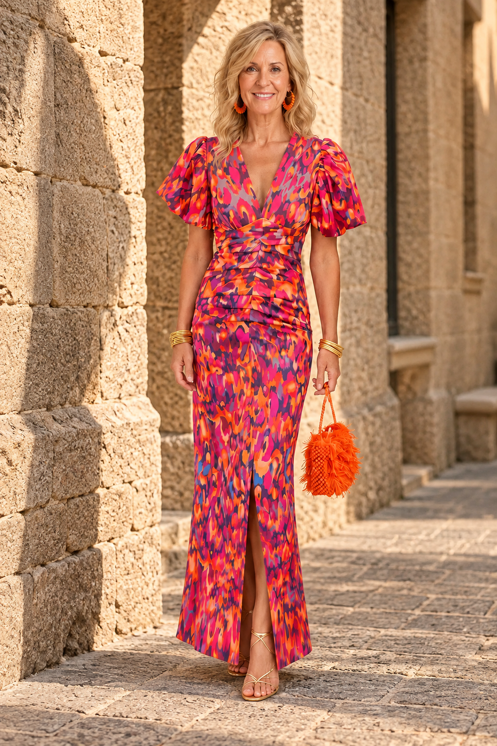 TORA – ABITO ELEGANTE CON MANICHE A PIEGHE