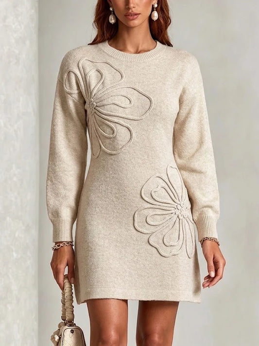 Evie - Abito casual a maniche lunghe con ricamo