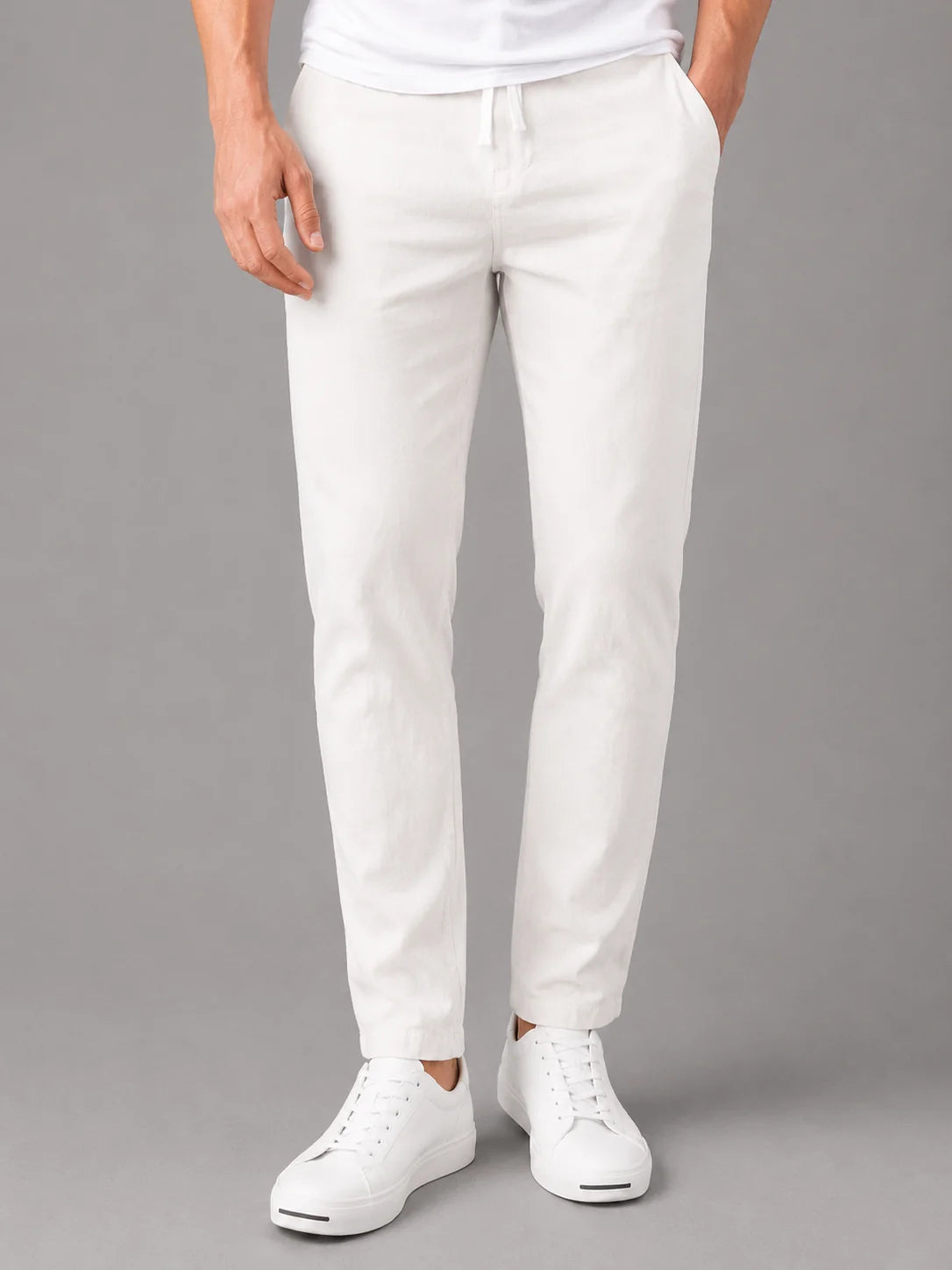 Wade- Pantaloni in cotone e lino