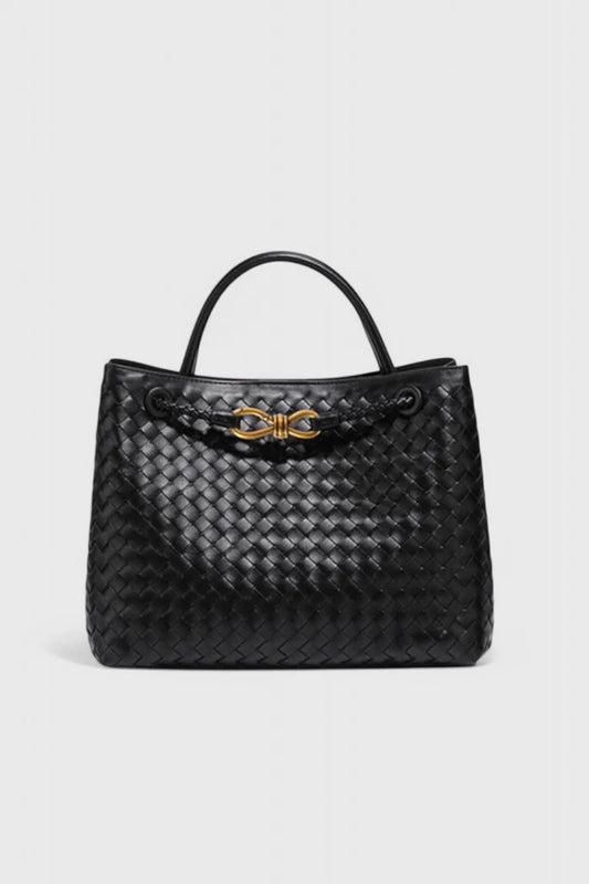 Borsa da donna in pelle intrecciata Lu – una borsa a mano elegante, grande e moderna